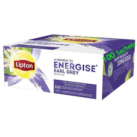Earl Grey Energise sélection Détente Black Tea Thé Lipton