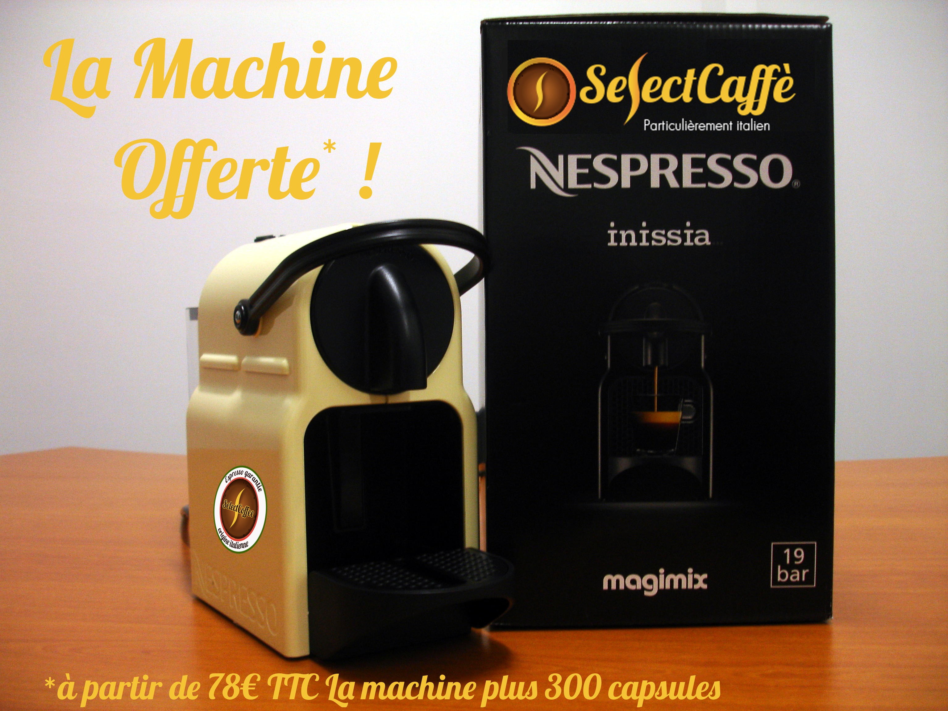 SelectCaffè Vous offre la Machine Nespresso M105* et du Café Italien*