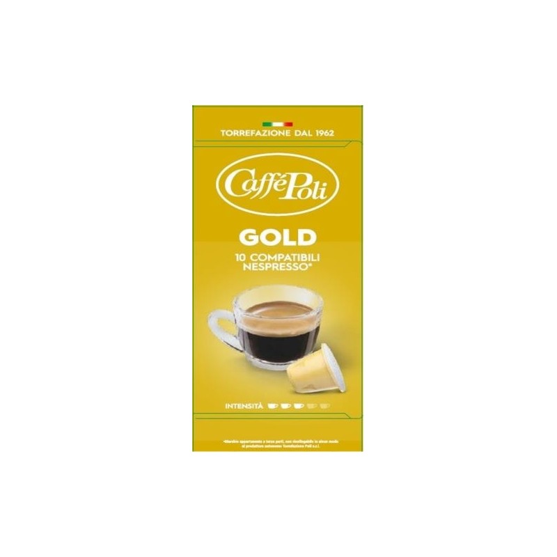 50 capsule compatibili Nespresso Gold - Caffe Poli